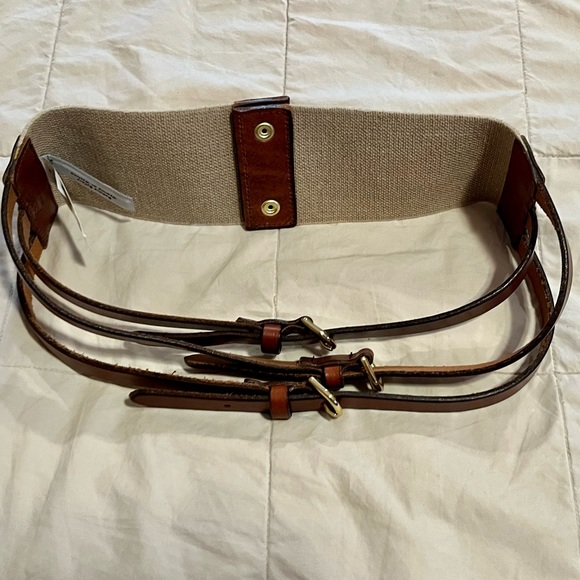J.Crew Leather Wide Belt with Snaps - Picture 3 of 8